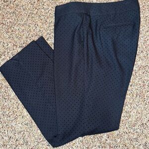 Talbots Hampshire Navy Blue Dotted Ankle Pants size 10